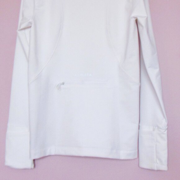 Athleta Women Sweater, White,Activewear,  sz.M, zip closure - Picture 4 of 8